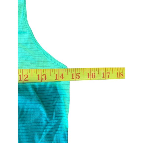 Lululemon Athletica Womens Racerback Tank Top Green Striped Size Small - Picture 2 of 5